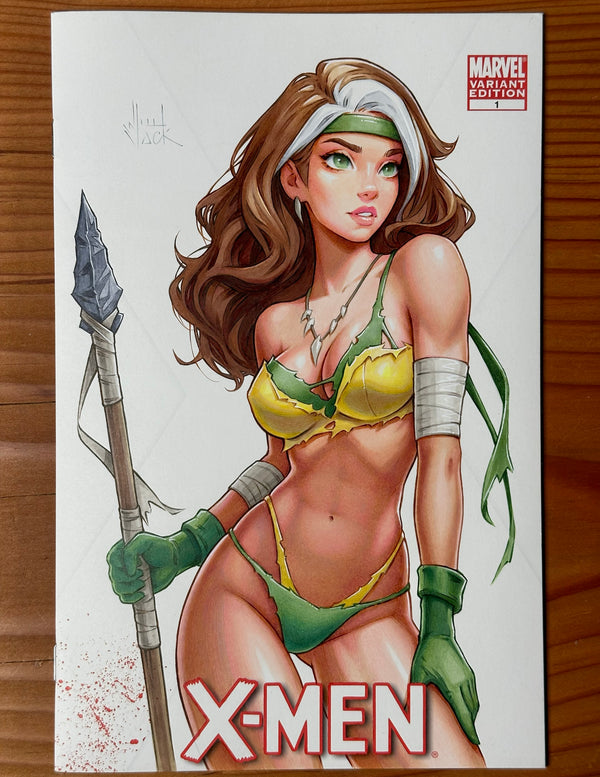 Savage Land Rogue Color Figure on Blank X-Men #1